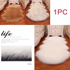 Small Carpet Non Slip Fluffy Shaggy Sheepskin Rug Bedroom Mat Soft Rugs Faux Fur