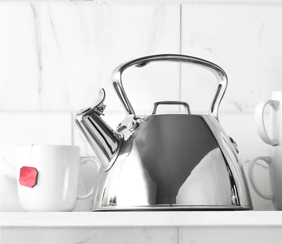 Tetera de acero inoxidable todo revestido, tapa de 2 qt, acero inoxidable de alta resistencia, nueva Foto 4 de 4