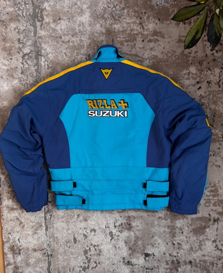 Chaqueta De Colección Dainese DTEC Suzuki Rizla Azul Moto Racing Foto 3 de 4