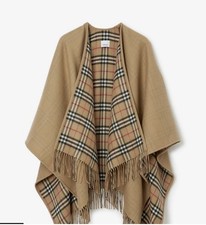 Burberry Reversible Check Wool Cape Archive B...