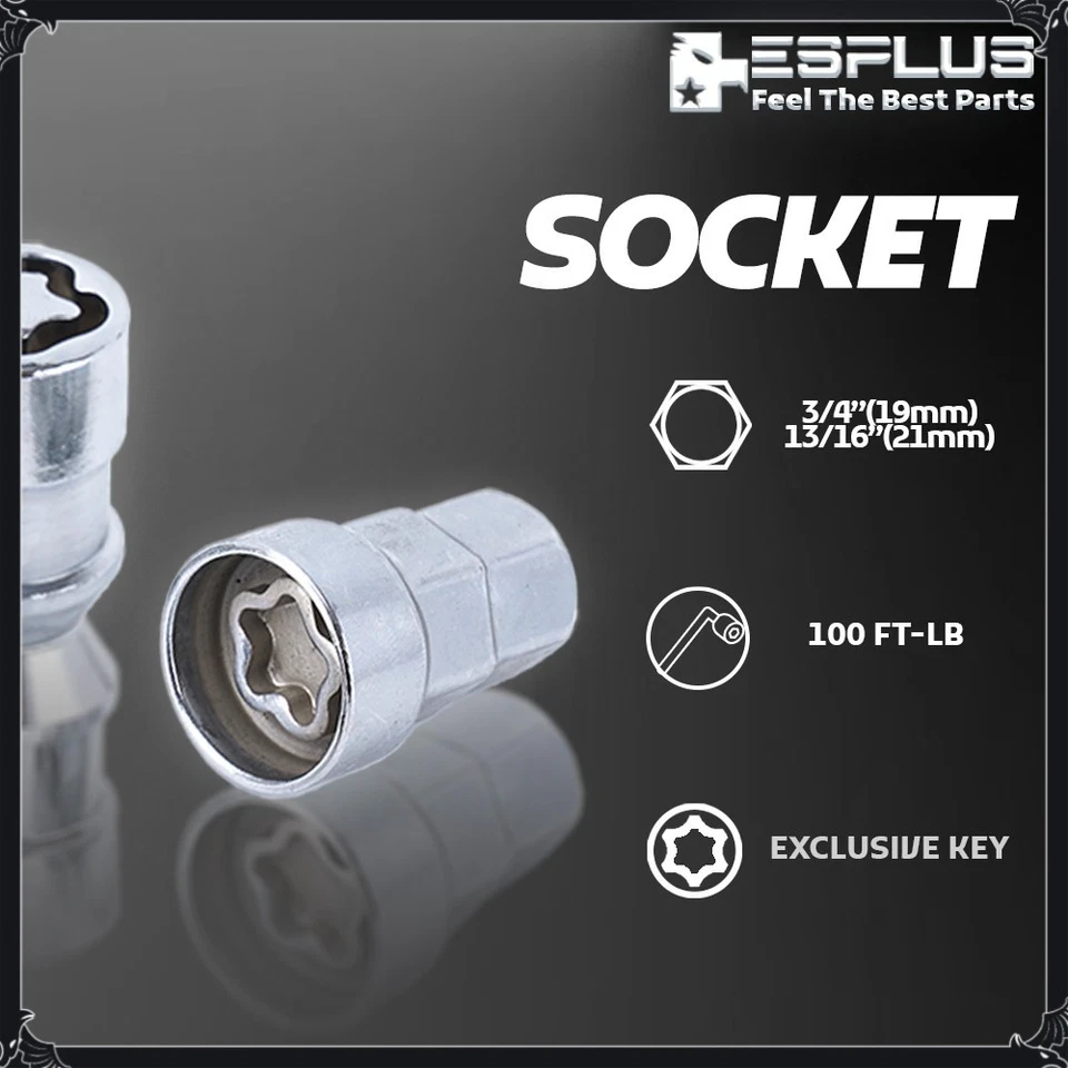 4x Cerradura de rueda Chevrolet 12x1,5 cromada apta para Camaro/Captiva/Corvette/Impala/Malibu Foto 4 de 4