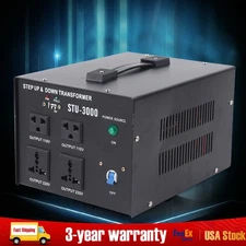 Heavy Duty 3000W Voltage 220V-110V 110V-220V Step Up/ Down Transformer Converter