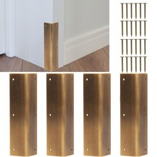 Baseboard Corner Protectors,4pcs Vintage Metal Skirting Board Corner Protecto...