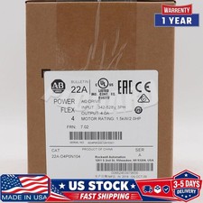 New AB 22A-D4P0N104 PowerFlex 4- 1.5 kW (2 HP) AC Drive