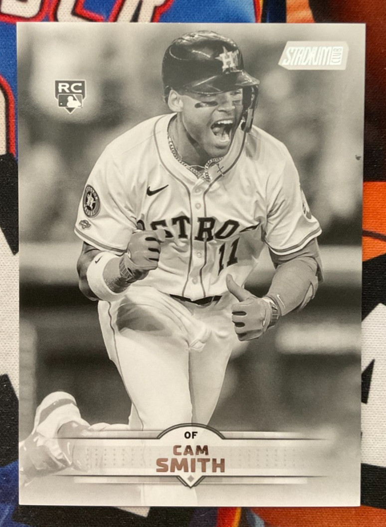 2025 Topps Stadium Club Baseball #60 Cam Smith Rookie Card Black and White