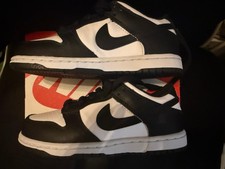 Nike Dunk Low Retro White Black Panda CW1588-100 New Preschool Size 12c