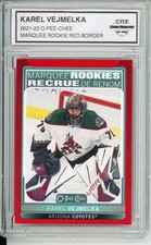 2021-22 Upper Deck #647 Karel Vejmelka 2021-22 O-Pee-Chee Update Red Border