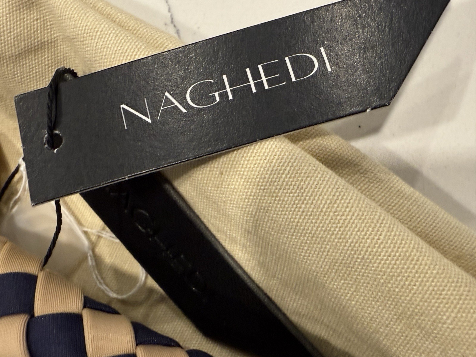 Naghedi Havana Clutch Women's Navy, Tan And White