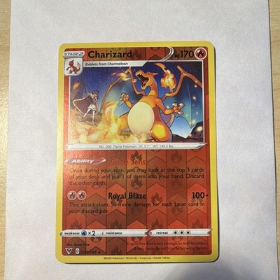 The Pokémon Company Pokemon TCG Charizard 025/185 Swsh04 Rev Holo Rare Eng 170HP