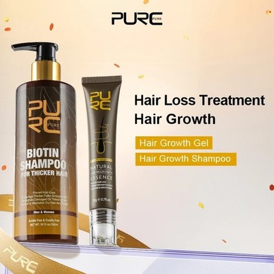 PURC 300ml Biotin Shampoo Ingwer Haarwachstum Essenz Sets Haarwachstumsprodukte