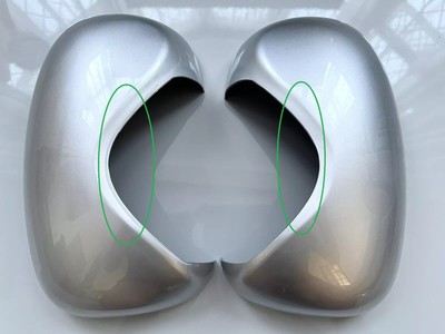 GLANZ SILBER GRADE B FLÜGEL SPIEGEL ABDECKUNGEN PASST FÜR VAUXHALL OPEL VIVARO 2001-14 STICK