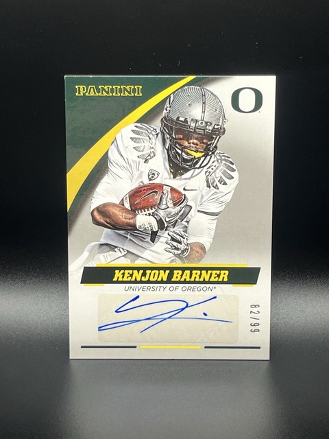 2015 Panini Oregon Ducks Kenjon Barner Silver Auto 82/99 Ducks Legend