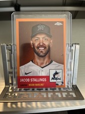 2022 TOPPS CHROME PLATINUM ANNIVERSARY JACOB STALLINGS ORANGE REFRACTOR #D 18/25