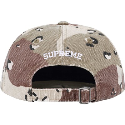SUPREME PIGMENT S LOGO 6-PANEL Hat in Chocolate Chip Camo FW24 