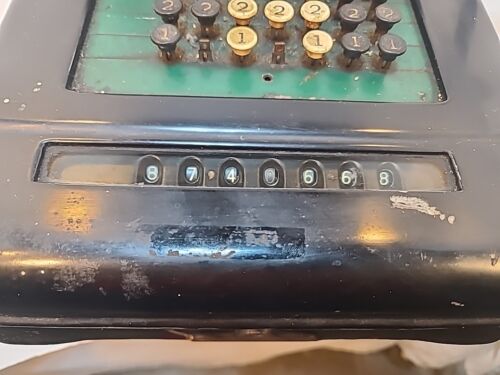 Vintage Burroughs Addiermaschine Taschenrechner Handkurbel. Kein Schlüssel - ungetestet - selten - Bild 21 von 23