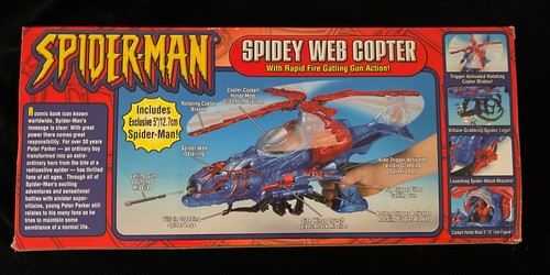 Spidey Web Copter 2003 Toy Biz With Spiderman Action Figure Complete Sealed Box - Picture 5 of 19