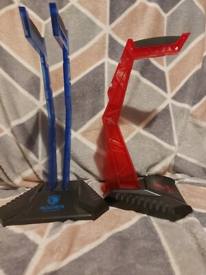 2 SADES Gaming Kopfhörerständer Ohrhörerhalter Headset Aufhänger Halterung rot blau 