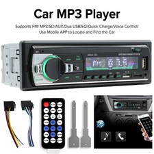 Single 1 DIN Car Stereo Radio Bluetooth MP3 Player AUX SD USB FM Audio Receiver