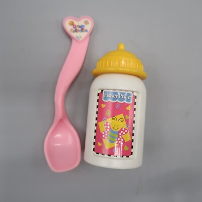 Little Mommy Baby Bottle Pink Spoon Replacement Food Fisher Price
