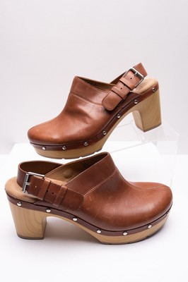 clarks leather clogs