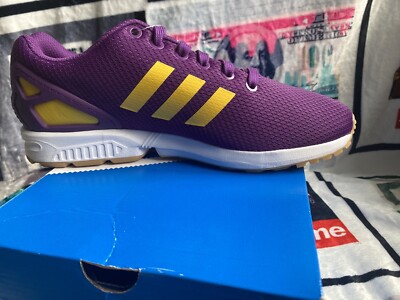 Men's adidas ZX Flux Casual Shoes Glory Purple/Spring Yellow