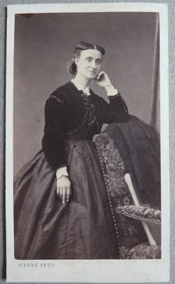 Photo CDV Albumen Woman By Pierre Petit Paris Circa 1860