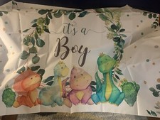 NEW Dinosaur Baby Shower Backdrop Its a Boy Party 7x5ft  Photography