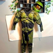 Halo Master Chief Infinite Muscle Deluxe Exclusive Halloween Costume size 7-8
