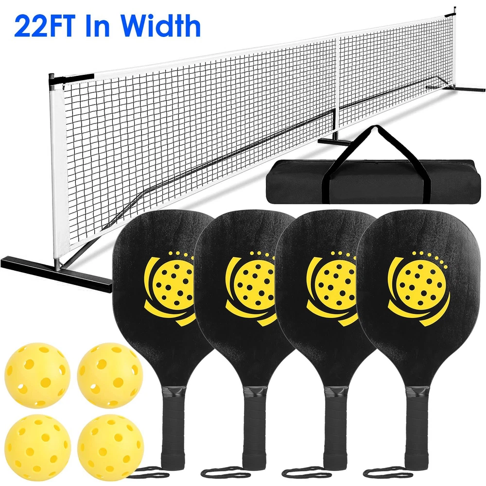 Pickleball Net & 22ft Regulation Size Net Pickle Ball Net System w/Carrying Bag