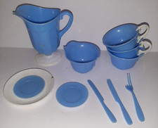Vintage Banner Plastic Co Tea Set Replacement Pieces Light Blue 40s