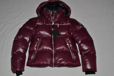 AUTHENTIC MACKAGE WOMEN EVIE LUSTROUS DOWN JACKET BURGUNDY  HOOD ALL SIZES