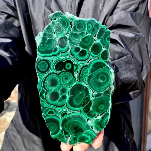2.86LB A Pair Natural Green Malachite Crystal Flaky Pattern Ore Specimen - 第 4/13 張圖片