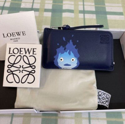 LOEWE x Howl's Moving Castle Calcifer Card Holder Case BLUE