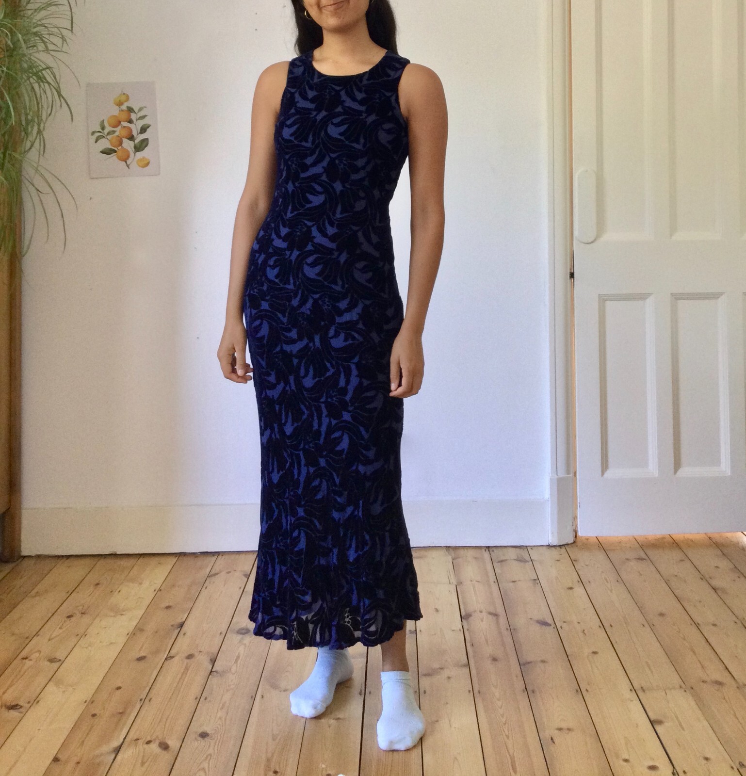 Vintage 90s Patsy Seddon Silk Blend Devore Dress … - image 2