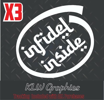 INFIDEL INSIDE Decal Sticker Patriot USA Pro Gun Rights 2nd Amendment ...