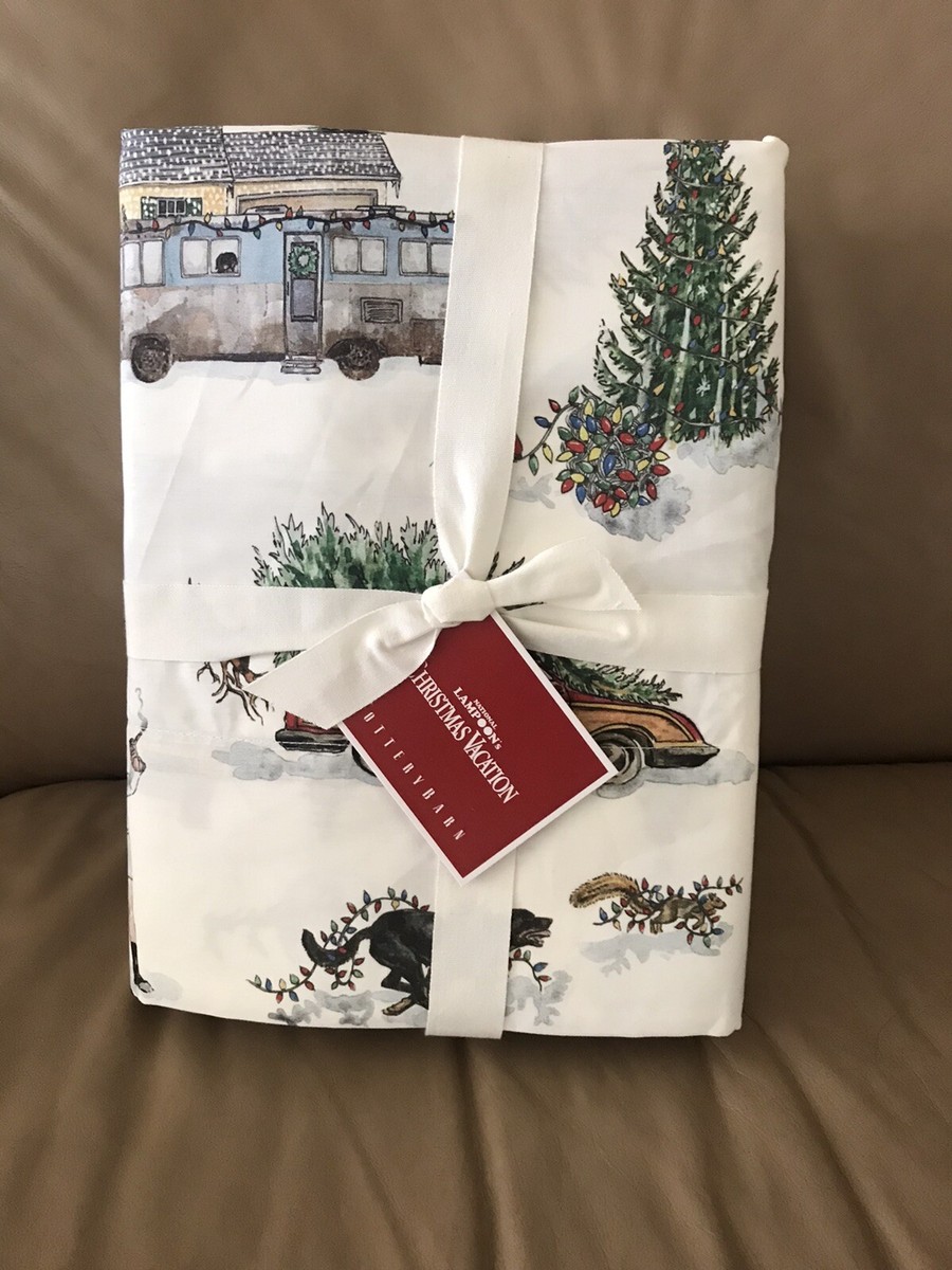 Pottery Barn National Lampoon's Christmas Vacation Queen Sheet Set
