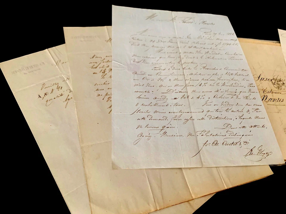 ANTIQUE LETTER 1800s - Image 2 of 4