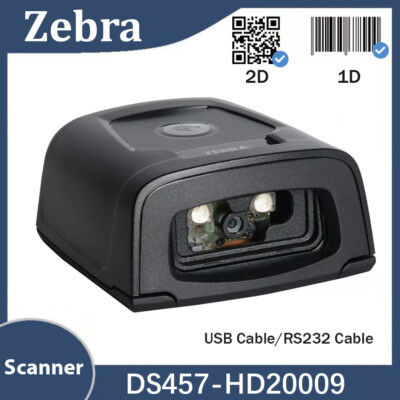 Zebra DS457-HD20009 Fixed Mount High Density Laser Barcode Scanner USB/RS232