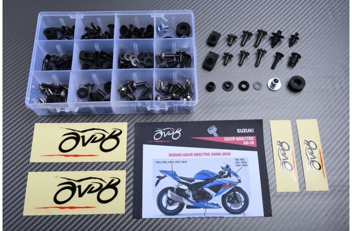Kit carénage titane SUZUKI GSXR 600 pour rénovation moto sportive GSX-R 2008-2010