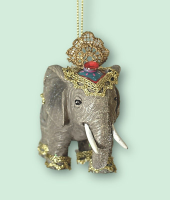 Exotischer Goodwill Aufhänger Indischer Elefant Weihnachten 8cm x 9cm Neu