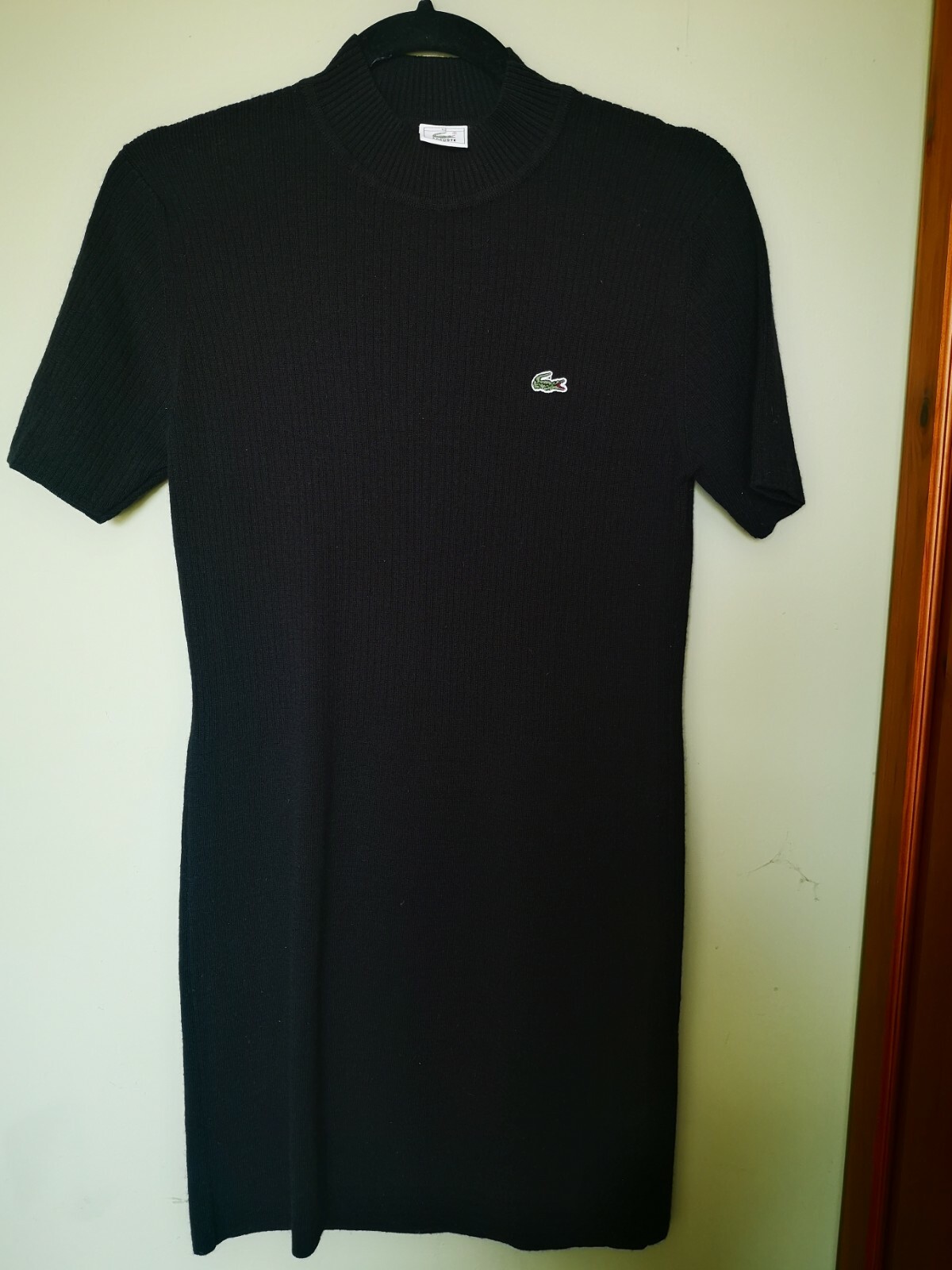 nera black mesh high neck bodycon dress