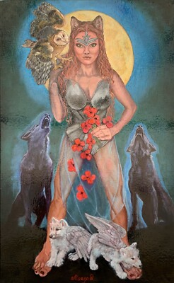 EROTISCHE KUNST Akt Frauen authentisches ORIGINAL ÖLGEMÄLDE von Margo Leonard