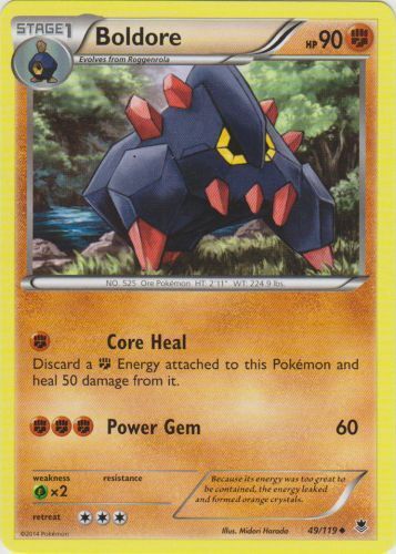 Pokemon - Boldore - 49/119 - Uncommon - XY - Phantom Forces - NM
