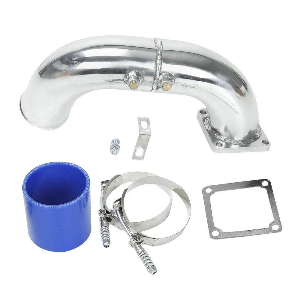 Tubo de carga de codo de admisión de aire pulido de 3" para 94-98 Dodge Ram 2500 3500 5,9 L 12 V Foto 4 de 4