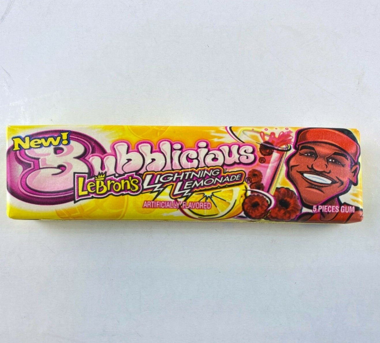 LeBron James Bubblicious LeBron's Lightning Lemonade Gum (5Piece Pack