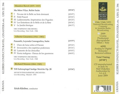 RAVEL: MA MŠRE L'OYE; GINASTERA: PANAMB; STRAUSS: TILL EULENSPIEGEL NEW CD
