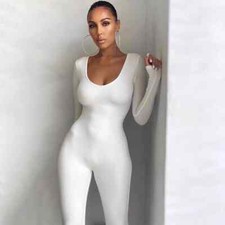 Ladies Catsuit Fitness Training Jumpsuits Yoga Workout Leotard Casual Bodysuits