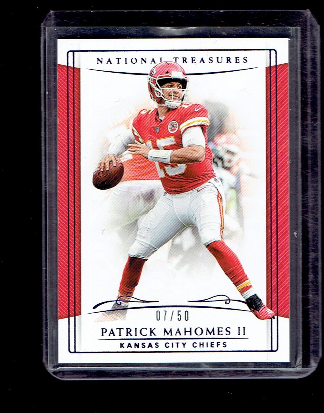 2018 Panini National Treasures 07/50 #45 Patrick Mahomes view 1