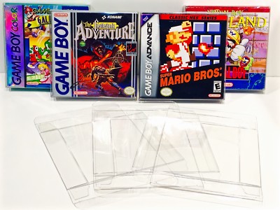 10 Box Protectors For GAME BOY / VIRTUAL / COLOR / ADVANCE Nintendo Cases CIB 