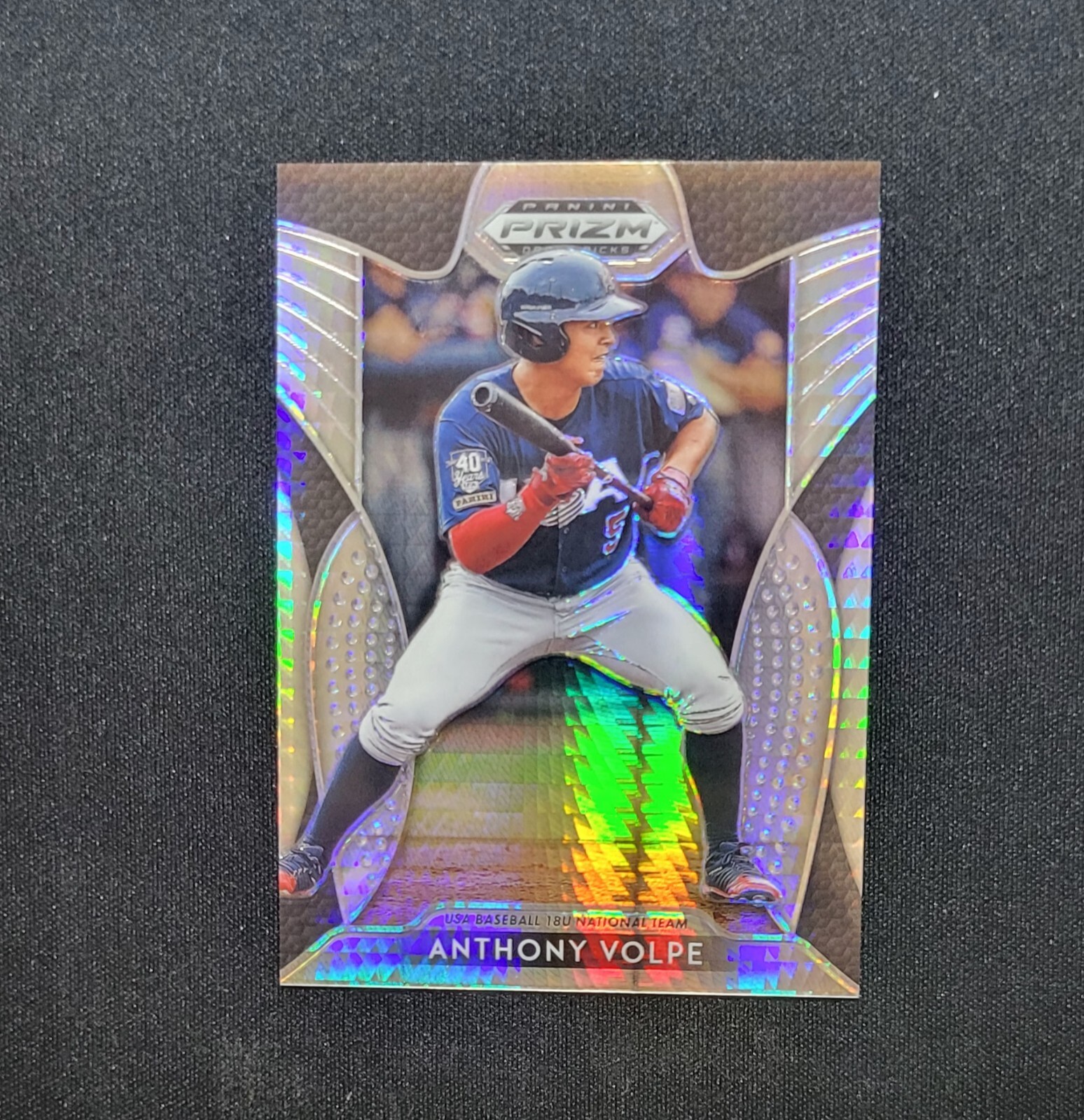 2019 Panini Prizm Draft Picks Anthony Volpe #97 Hyper Prizm RC 75